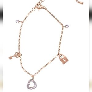 Adornia Charm Bracelet Rose Gold